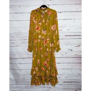 Gibson Latimer High Neck Floral Dress